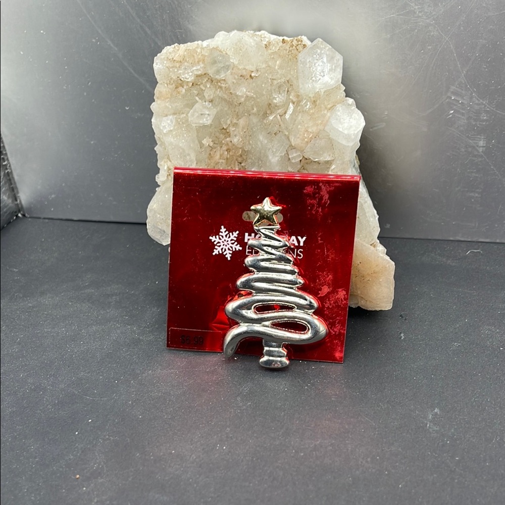 Silver Holiday Tree Ornament